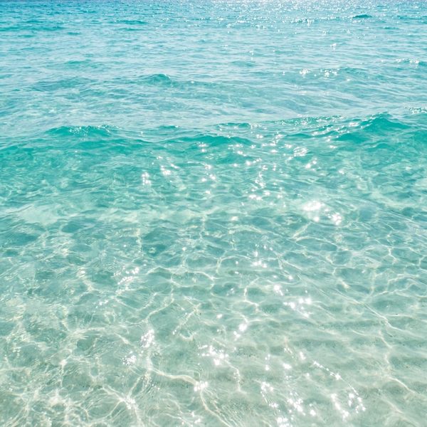 Clear turquoise water in a St. Lucia bay