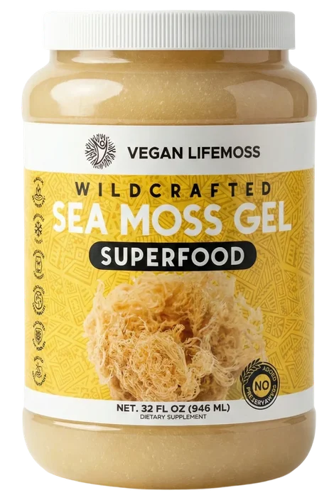 Vegan Lifemoss Wildcrafted Sea Moss Gel jar